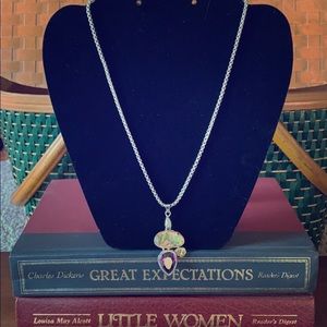 Any 4 for $24 Paua shell and purple stone necklace